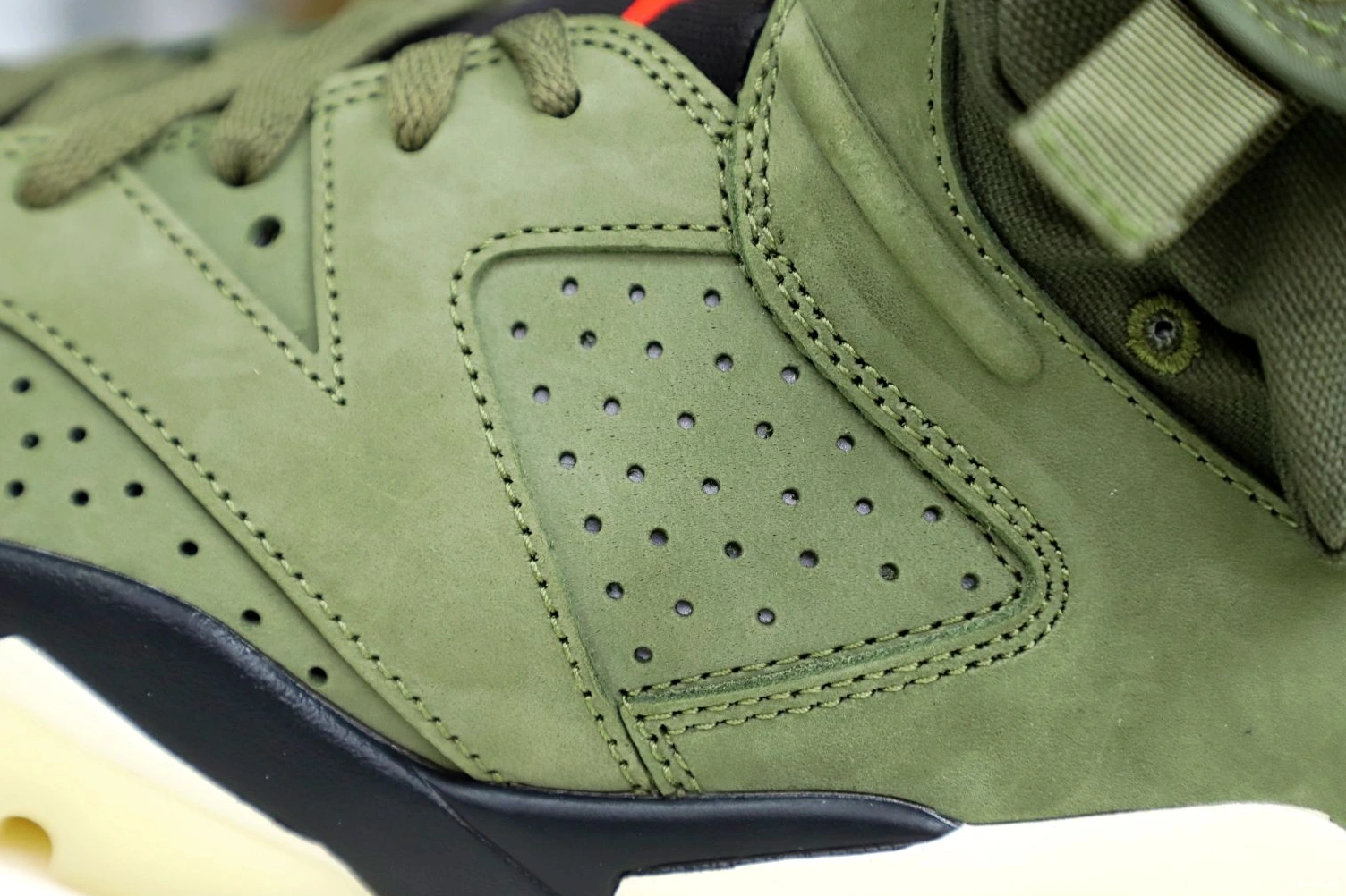 Affordable Kimikick SCOTT TRAVIS RETRO AIR X 6 'OLIVE' 1983 JORDAN 1225